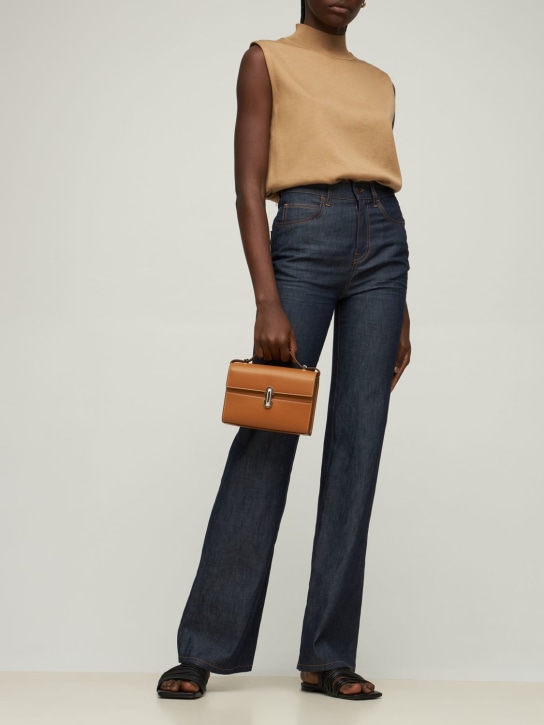 Savette: The Symmetry 19 leather shoulder bag - Saddle - women_1 | Luisa Via Roma