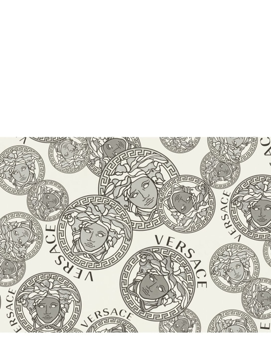Versace: Medusa printed wallpaper - Grey - ecraft_0 | Luisa Via Roma
