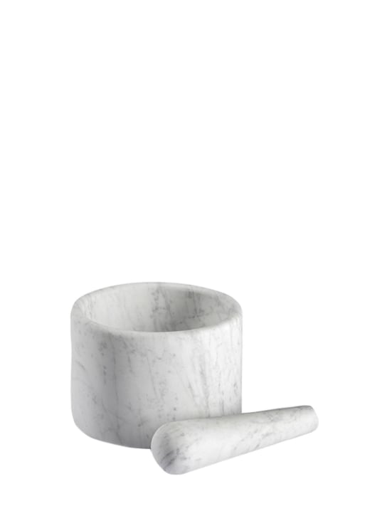 Salvatori: Ellipse marble mortar & pestle - White - ecraft_0 | Luisa Via Roma