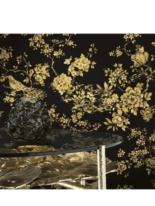 Roberto Cavalli: Tropical Luxury printed wallpaper - Black - ecraft_1 | Luisa Via Roma