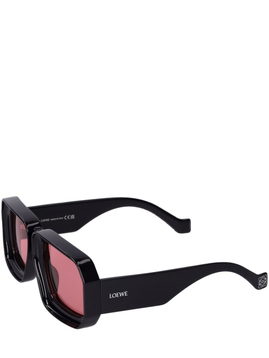 Loewe: Paula's dive in mask acetate sunglasses - Black/Pink - men_1 | Luisa Via Roma