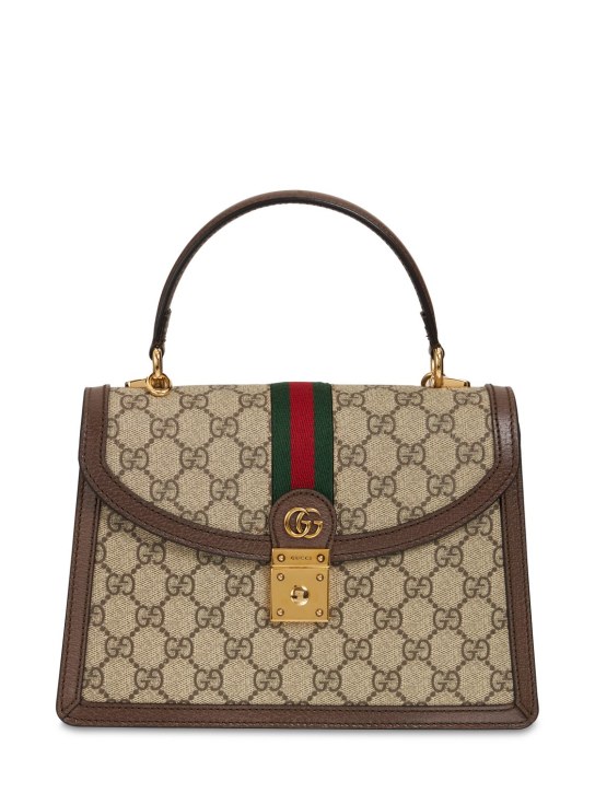 Gucci: Small Ophidia GG Supreme top handle bag - Ebony - women_0 | Luisa Via Roma