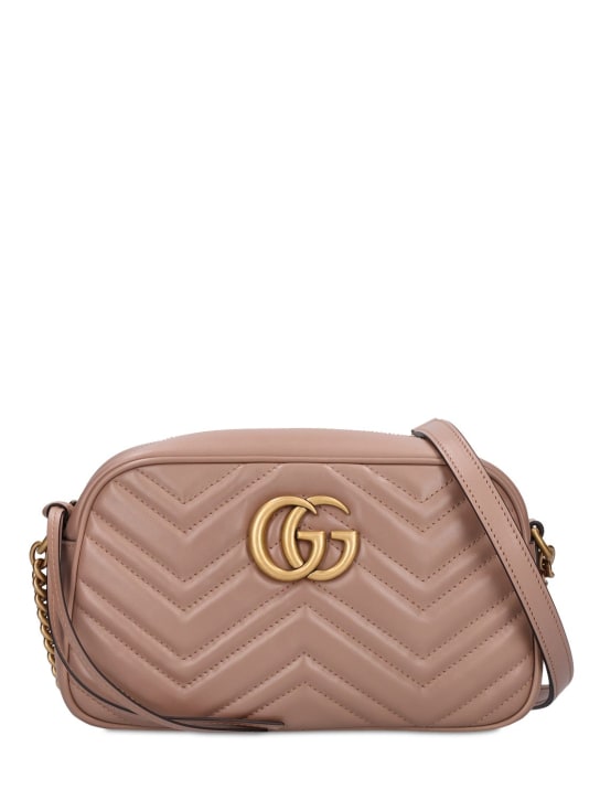 Gucci: GG Marmont leather camera bag - Porcelaine Rose - women_0 | Luisa Via Roma