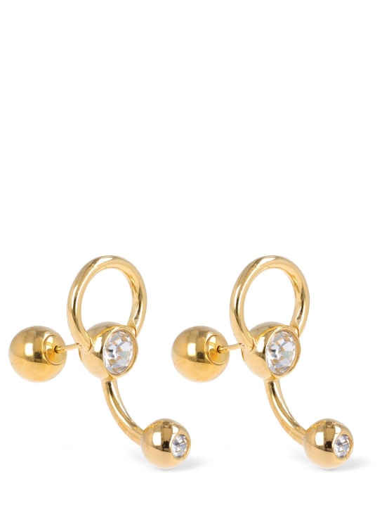 Balenciaga: Force Ball earrings - Gold - women_1 | Luisa Via Roma