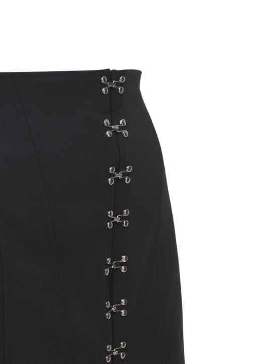 Dion Lee: Mini-jupe corset en coton mélangé - Noir - women_1 | Luisa Via Roma