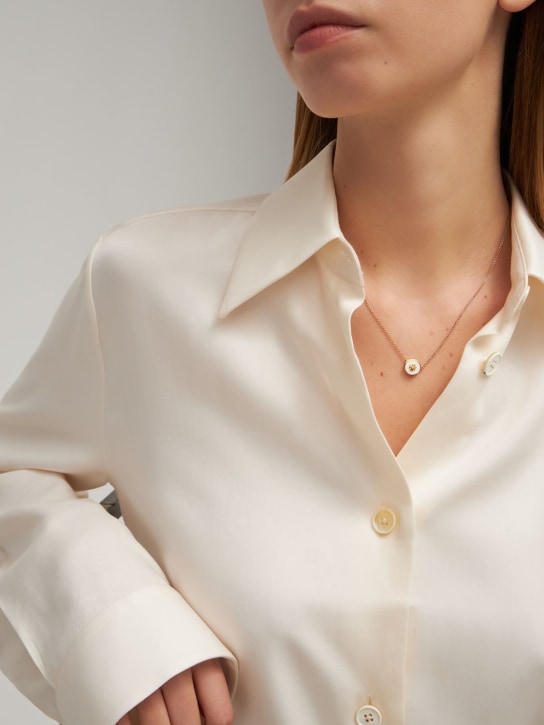 Tory Burch: Kira enamel collar necklace - Gold/Ivory - women_1 | Luisa Via Roma