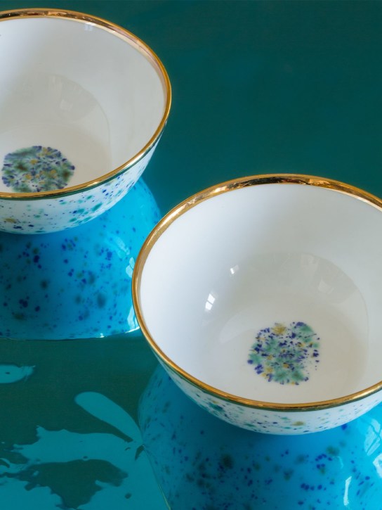 Coralla Maiuri: Set of 2 Blue Marble fruit bowls - White - ecraft_1 | Luisa Via Roma