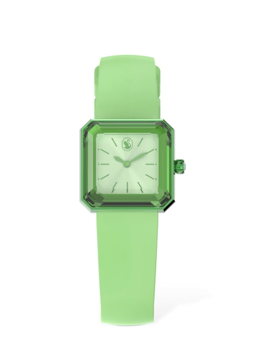 Swarovski: Lucent Swarovski watch - Green/Crystal - women_0 | Luisa Via Roma