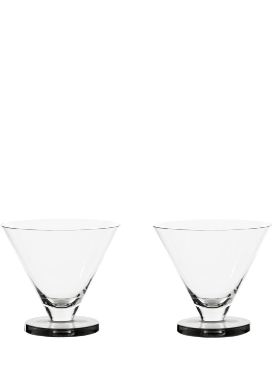 Tom Dixon: Set of 2 Puck Cocktail Glasses - Transparent - ecraft_0 | Luisa Via Roma