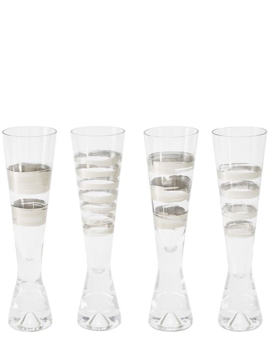 Tom Dixon: Thank champagne glasses set of 4 - Transparent - ecraft_0 | Luisa Via Roma