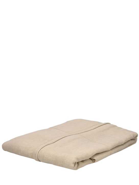 ONCE MILANO: Crushed heavy linen bed cover - Beige - ecraft_0 | Luisa Via Roma