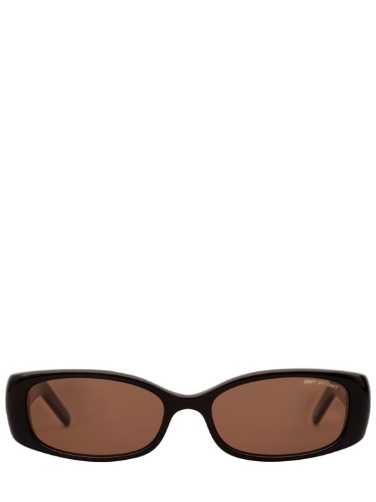 DMY Studios: Billy oval acetate sunglasses - Black/Brown - women_0 | Luisa Via Roma
