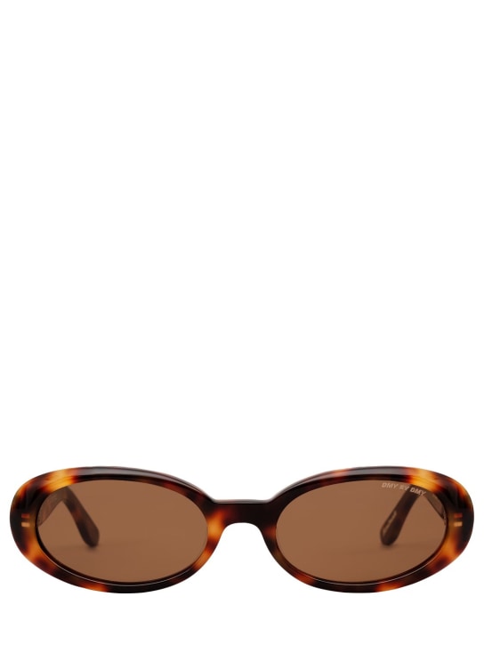 DMY Studios: Gafas de sol ovaladas de acetato - Havana/Brown - men_0 | Luisa Via Roma