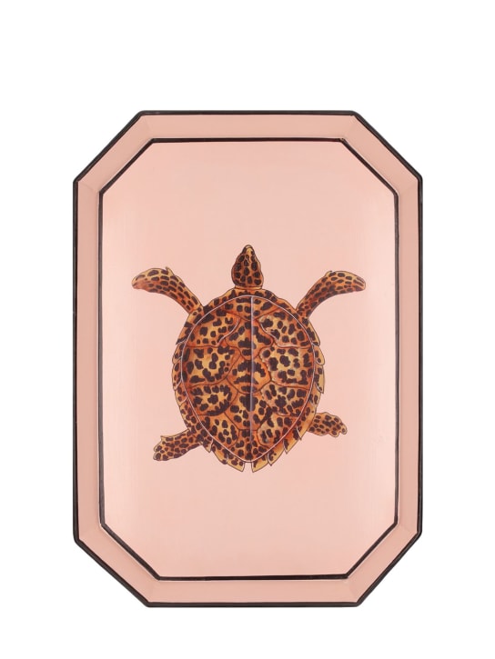 Les Ottomans: Fauna hand painted iron tray - Pink - ecraft_0 | Luisa Via Roma