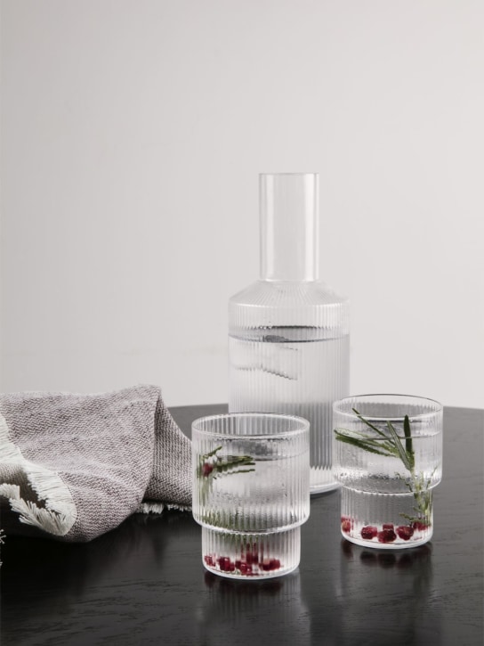 Ferm Living: Ripple玻璃杯4个套装 - 透明 - ecraft_1 | Luisa Via Roma