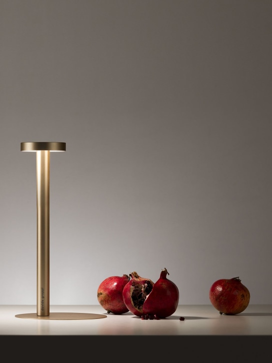 Davide Groppi: TeTaTeT matte gold table lamp - Gold - ecraft_0 | Luisa Via Roma