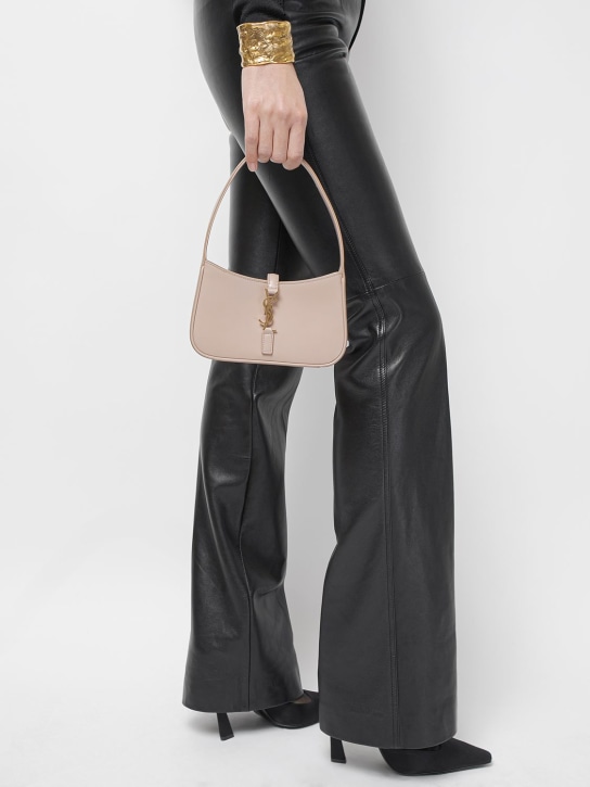 Saint Laurent: Le 5 à 7 mini leather hobo bag - Rosy Sand - women_1 | Luisa Via Roma