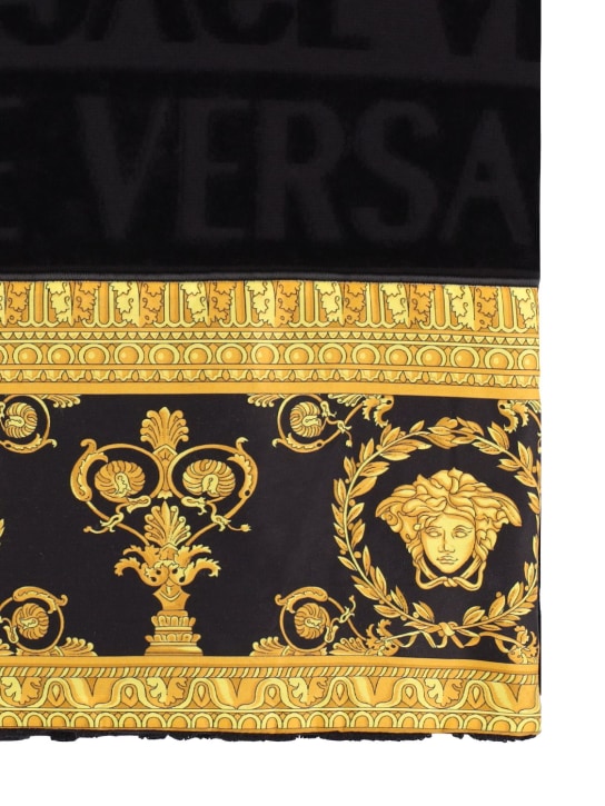 Versace: Telo I Love Baroque in cotone - Nero-nero - ecraft_1 | Luisa Via Roma