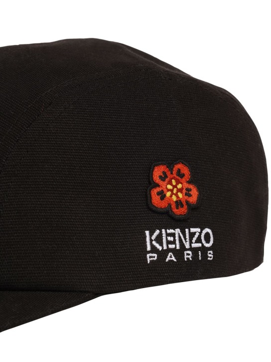 Kenzo Paris: Gorra de baseball de algodón bordada - Negro - men_1 | Luisa Via Roma