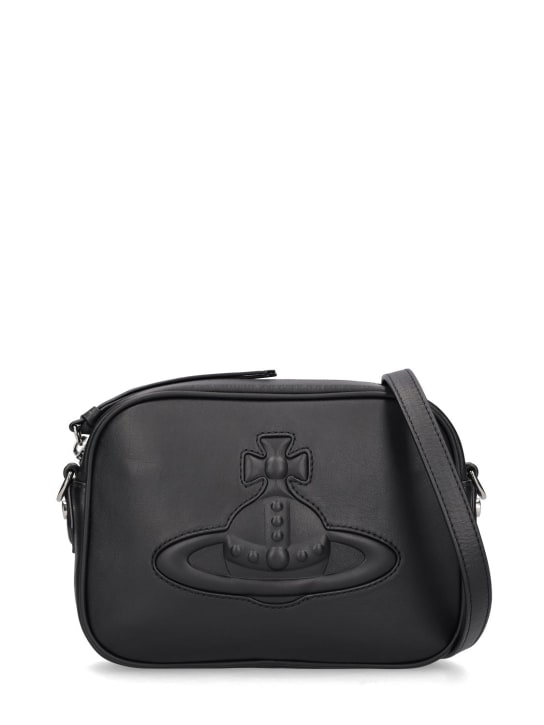 Vivienne Westwood: Anna leather camera bag - Black - women_0 | Luisa Via Roma