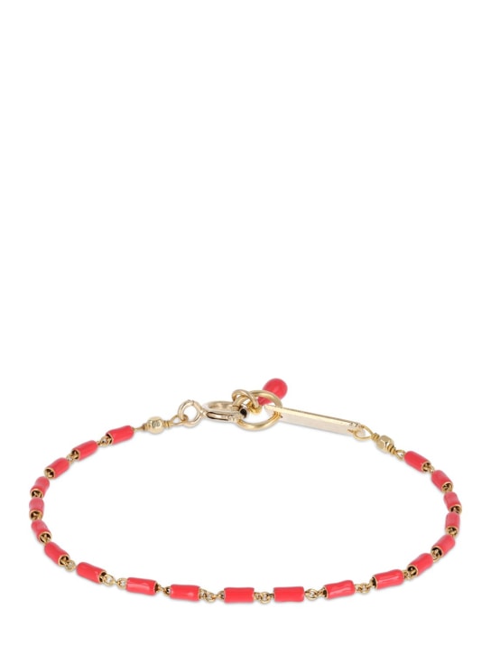 Isabel Marant: Casablanca resin beads bracelet - Orange/Gold - women_0 | Luisa Via Roma