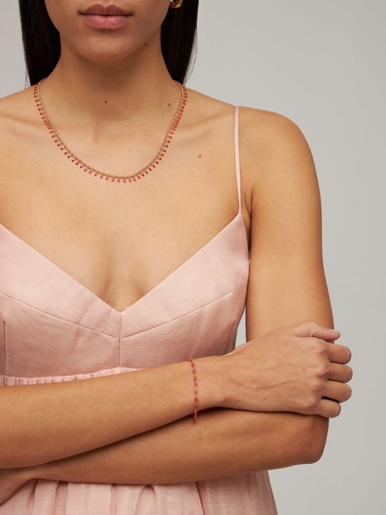 Isabel Marant: Casablanca resin beads bracelet - Orange/Gold - women_1 | Luisa Via Roma