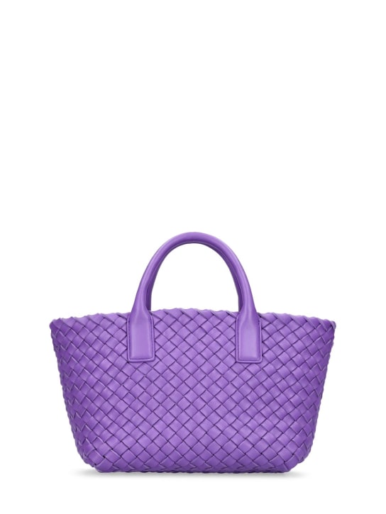 Bottega Veneta: Cabat leather tote bag - Purple - women_0 | Luisa Via Roma