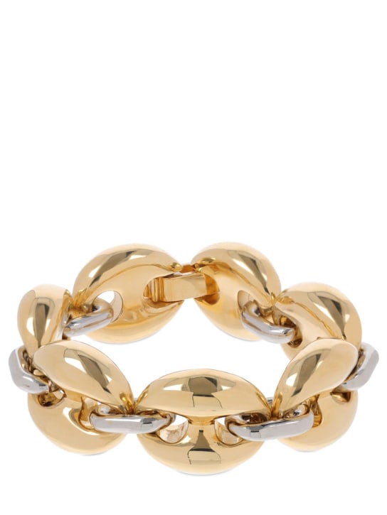 Rabanne: Eight Nano chain bracelet - Gold/Silver - women_0 | Luisa Via Roma