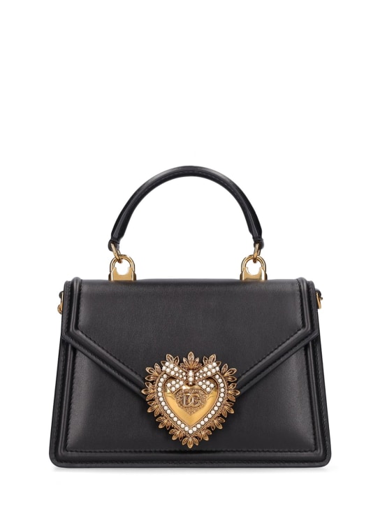 Dolce&Gabbana: Mini Devotion leather top handle bag - women_0 | Luisa Via Roma