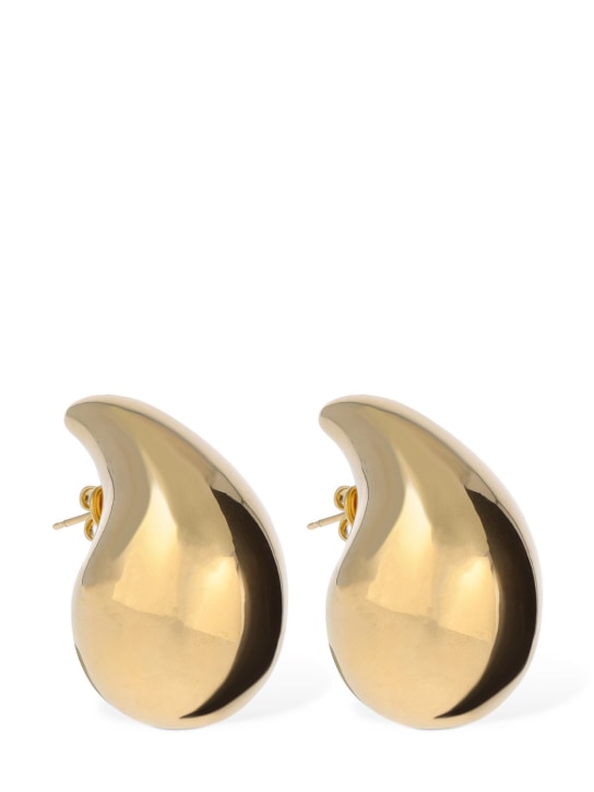 Bottega Veneta: 18kt Gold-plated silver earrings - Gold - women_0 | Luisa Via Roma