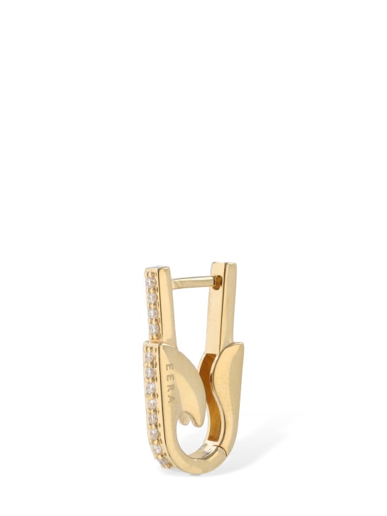 EÉRA: 18kt & Diamond Pin small mono earring - Gold/Crystal - women_0 | Luisa Via Roma