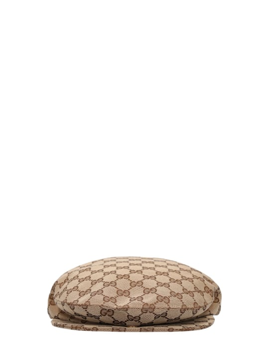 Gucci: GG cotton blend hat - Beige/Brown - men_0 | Luisa Via Roma
