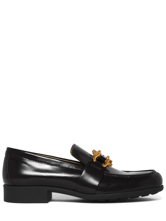 Bottega Veneta: Madame soft patent leather loafers - Black - women_0 | Luisa Via Roma
