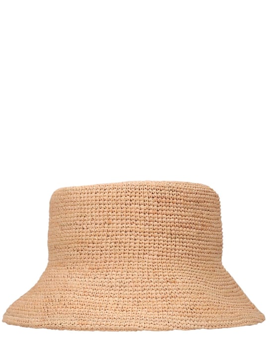 LACK OF COLOR: Inca straw raffia bucket hat - Natural - women_0 | Luisa Via Roma