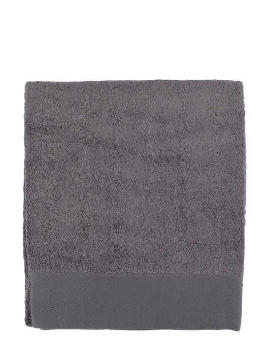 Frette: Diamond Bordo bath towel - Graphite - ecraft_0 | Luisa Via Roma