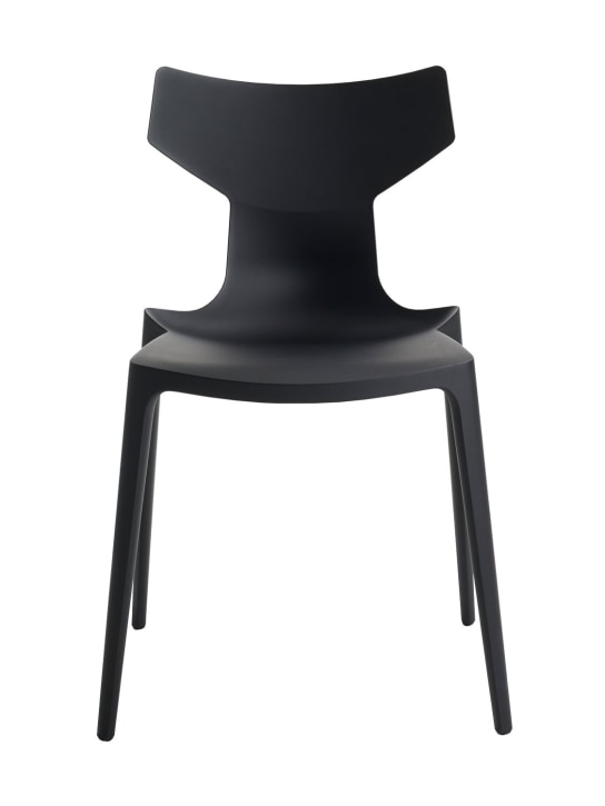 Kartell: Lot de 2 chaises Re-Chairs powered by Illy - Matte Black - ecraft_0 | Luisa Via Roma