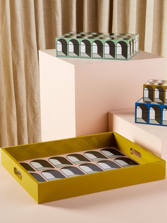 Jonathan Adler: Small Arcade lacquered box - Black - ecraft_1 | Luisa Via Roma