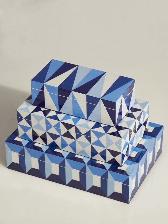 Jonathan Adler: Large Sorrento lacquered box - Blue - ecraft_1 | Luisa Via Roma