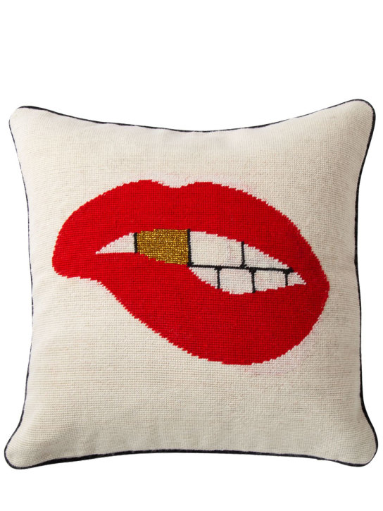 Jonathan Adler: UK Bitten Lips cushion - Multicolor - ecraft_0 | Luisa Via Roma