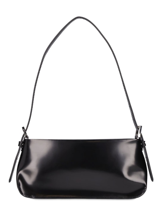 BY FAR: Dulce patent leather shoulder bag - Black - women_0 | Luisa Via Roma