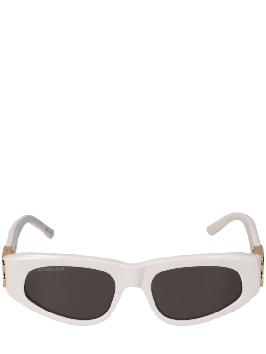 Balenciaga: 0095S Dynasty cat-eye acetate sunglasses - White - women_0 | Luisa Via Roma