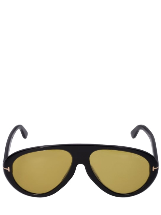 Tom Ford: Camillo Pilot eco-acetate sunglasses - Black/Brown - men_0 | Luisa Via Roma