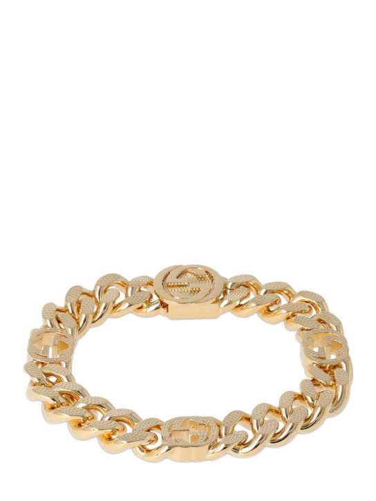 Gucci: Interlocking G chain bracelet - Gold - women_0 | Luisa Via Roma