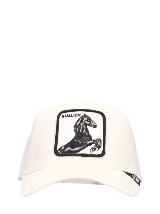 Goorin Bros: The Stallion trucker hat w/ patch - White - women_0 | Luisa Via Roma