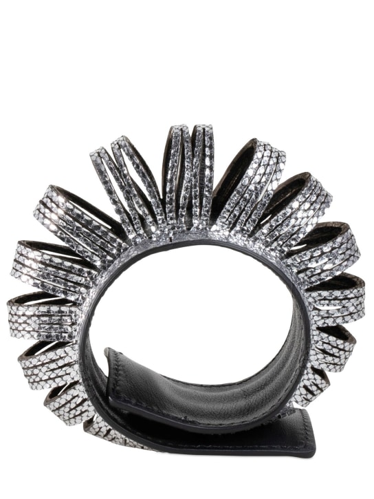So-le Studio: Spin leather rigid bracelet - Silver - women_0 | Luisa Via Roma