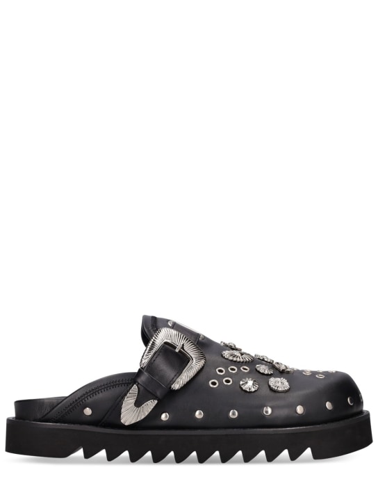Toga Virilis: Leather sabot loafers - men_0 | Luisa Via Roma