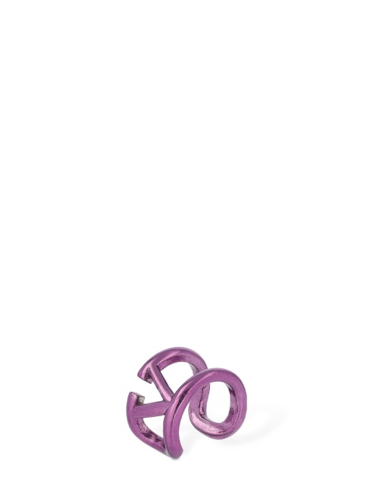 Valentino Garavani: V logo signature ear cuff - Pink - women_0 | Luisa Via Roma