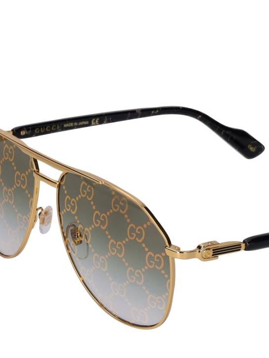 Gucci: GG1220S sunglasses - Gold/Green - men_1 | Luisa Via Roma
