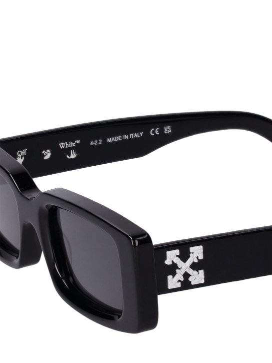 Off-White: Arthur squared acetate sunglasses - Black - men_1 | Luisa Via Roma