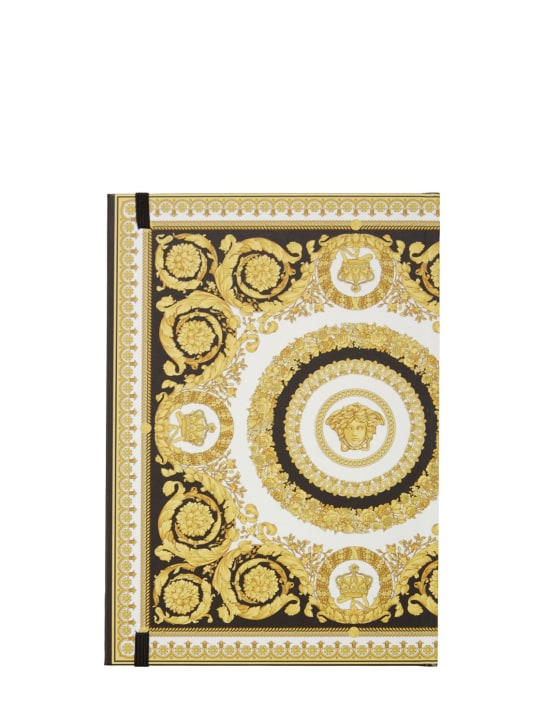 Versace: Cuaderno Crete de Fleur - Oro-bianco-nero - ecraft_1 | Luisa Via Roma